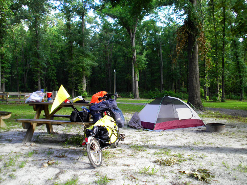 Camp site near Itchetucknee Springs, Florida