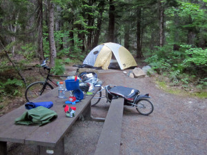 campground along the John Wayne Trail
