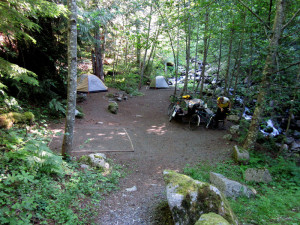 campground along the John Wayne Trail
