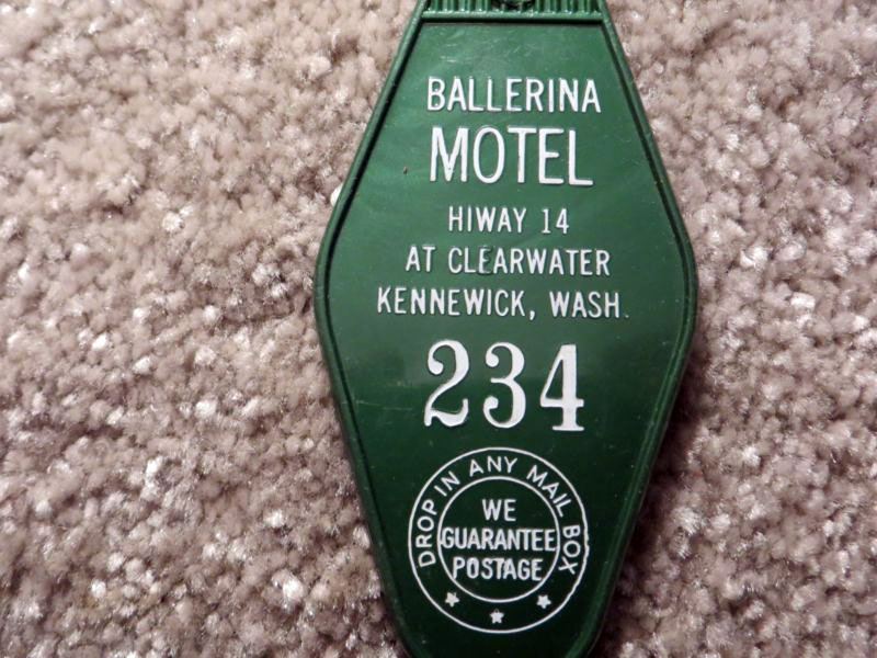 A hotel key from the Ballerina Motel
